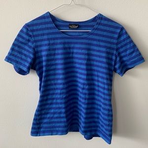 Original marimekko blue striped t shirt